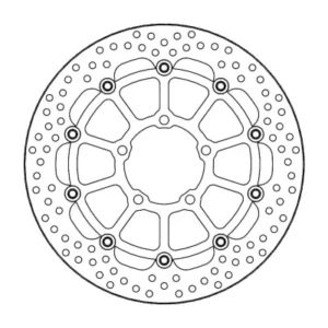 Disco de freno delantero flotante negro HALO SERIES MOTOMASTER 320mm TRIUMPH TIGER 850 21-... 900 20-... 1200 22-...