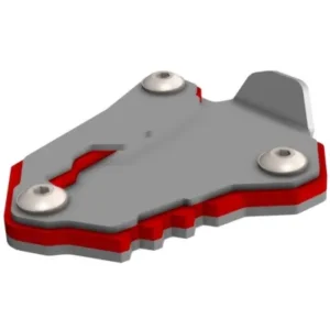 Extension de caballete inox cepillado / negro texturado CROSSPRO HONDA crf 300 Rally 2023