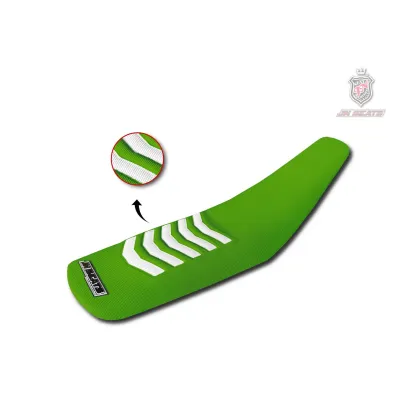 Funda asiento JN SEATS GRIP KAWASAKI KXF 250 17-20 KXF 450 16-18 Verde Blanco