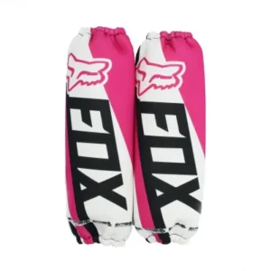 Fundas de amortiguador EXTREME FOX rosa blanco y negro