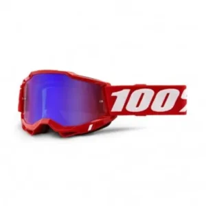 Gafas 100% ACCURI 2 rojo / rojo con cristal espejo