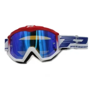 Gafas PROGRIP 3201FL-130 rojo blanco cristal azul espejo