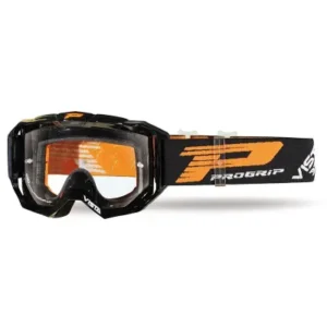 Gafas PROGRIP 3303-102 negras + cristal transparente + tear-off