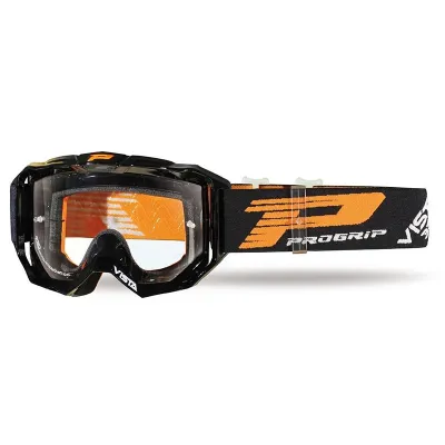 Gafas PROGRIP 3303-102 negras + cristal transparente + tear-off