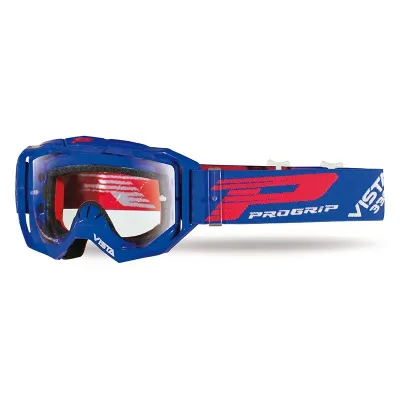 Gafas PROGRIP 3303-104 azules + cristal transparente + tear-off