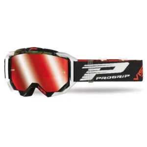 Gafas PROGRIP 3303-126 rojo negro blanco cristal espejo rojo + cristal transparente + tear-off