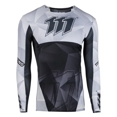 Jersey 111Racing RAZOR BLACK 111.1 blanco y negro 2-0262-704-9751.XS