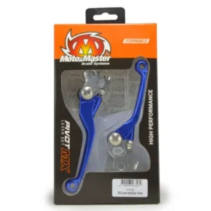 Juego de manetas de freno y embrague forjadas reversibles MOTOMASTER azules Yamaha YZ 125 250 YZF 250 450