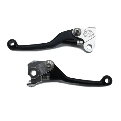 Juego de manetas de freno y embrague forjadas reversibles MOTOMASTER negras Honda CRF 250 07-... 450 17-20