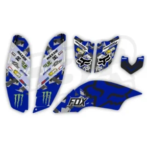 Kit adhesivos Fox Yamaha YFM 660 azul y negro