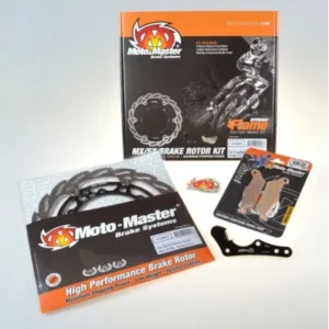 Kit de freno delantero MOTOMASTER flotante 260mm con adaptador y pastillas Kawasaki KX 100 06-... KX 85 01-...