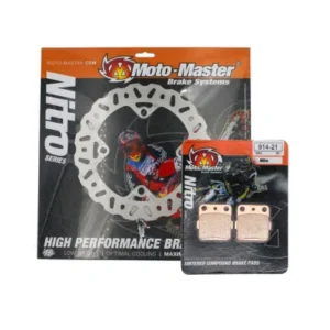 Kit pastillas de freno traseras + disco de freno trasero floreado NITRO SERIES MOTOMASTER HONDA TRX 400