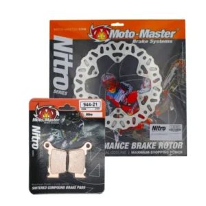 Kit pastillas de freno traseras + disco de freno trasero floreado NITRO SERIES MOTOMASTER KTM GASGAS 21-... HUSQVARNA 14-...