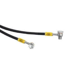 Latiguillos metalicos HEL dobles delanteros NEGRO 140 cm