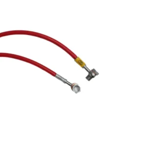 Latiguillos metalicos HEL dobles delanteros ROJO 140 cm