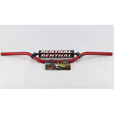 Manillar RENTHAL enduro rojo con protector negro