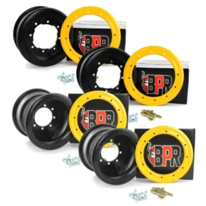 Pack llantas BPR 2x10" 2x9" beadlock aluminio amarillo