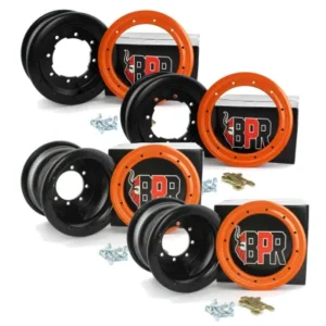 Pack llantas BPR 2x10" 2x9" beadlock aluminio naranja