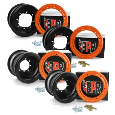 Pack llantas BPR 2x10" 2x9" beadlock aluminio naranja