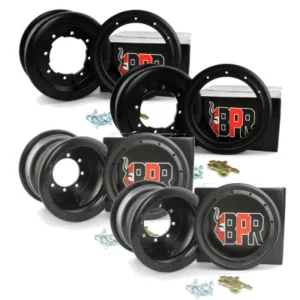 Pack llantas BPR 2x10" 2x9" beadlock aluminio negro