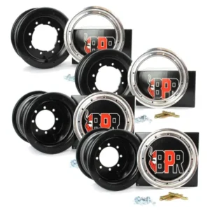 Pack llantas BPR 2x10" 2x9" beadlock aluminio pulido