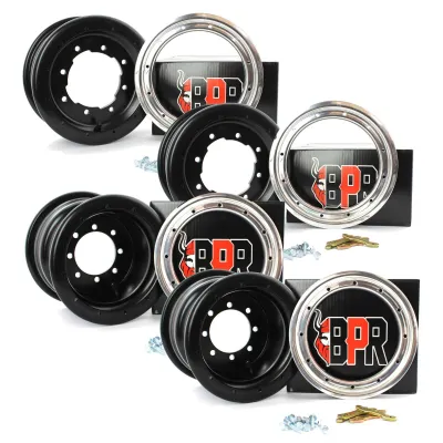 Pack llantas BPR 2x10" 2x9" beadlock aluminio pulido