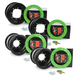 Pack llantas BPR 2x10" 2x9" beadlock aluminio verde