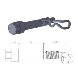 Pasadores pastillas freno trasero MOTOMASTER 213041 GASGAS MC 50 HUSQVARNA TC KTM SX 65