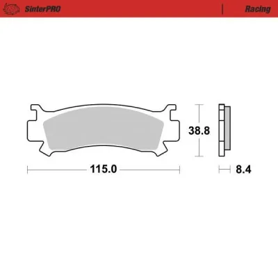 Pastillas de freno delanteras MOTOMASTER RACING SERIES 082211 HONDA PIONEER SXS 1000 TALON 1000R