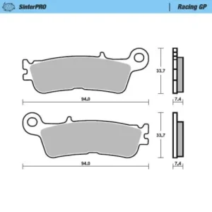 Pastillas de freno delantero MOTOMASTER RACING GP SERIES 099812 Yamaha YZ 125 250 450 WRF 450 Fantic 250 450