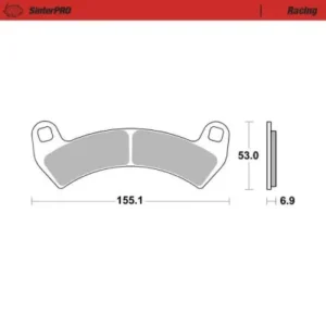 Pastillas de freno delantero MOTOMASTER RACING SERIES 081011 Polaris RZR Pro XP 1000 RZR XP 1000