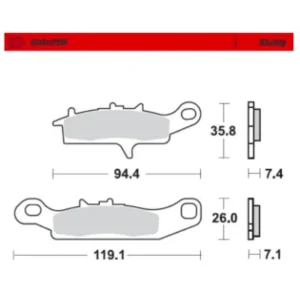Pastillas de freno delantero RACING SERIES MOTOMASTER 095311 KAWASAKI KFX 450R KVF 650 700 SUZUKI LT V