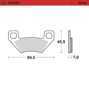 Pastillas de freno delantero/trasero MOTOMASTER NITRO SERIES DELANTEROTRASERO 097221 ARTIC CAT 250 366 400 425 450 500 550 650 700 1000 POLARIS
