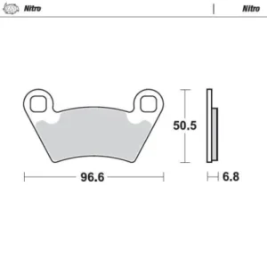 Pastillas de freno delantero/trasero MOTOMASTER NITRO SERIES DELANTEROTRASERO 098221 POLARIS 400 500 570 700 800 100