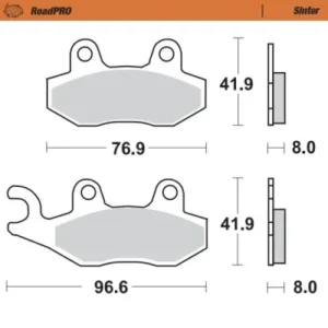 Pastillas de freno del./tras. MOTOMASTER trail-turismo ROADPRO SERIES DELTRAS 410501 TRIUMPH TIGER 1200 12 21 KAWASAKI KLX 650 08 18