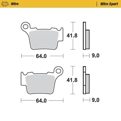 Pastillas de freno del/tras NITRO SPORT SERIES MOTOMASTER DELTRAS 094422 BMW KTM GASGAS HUSABERG HUSQVARNA SHERCO TM