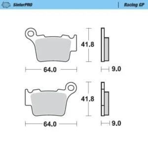 Pastillas de freno del/tras RACING GP SERIES MOTOMASTER 094412 KTM GASGAS HUSABERG HUSQVARNA SHERCO TM