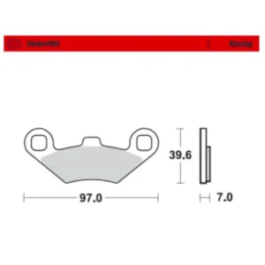 Pastillas de freno del/tras RACING SERIES MOTOMASTER DELTRAS 097511 POLARIS 250 300 325 330 335 425 455 500 525