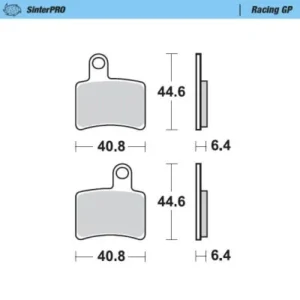 Pastillas de freno trasero MOTOMASTER RACING GP SERIES 099312 Beta Rev 3 125 200 250 270 Rev 80