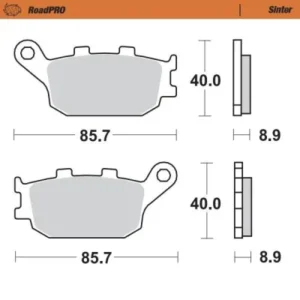 Pastillas de freno trasero MOTOMASTER trail-turismo ROADPRO SERIES 403102 HONDA Africa Twin KAWASAKI Versys SUZUKI V-Strom