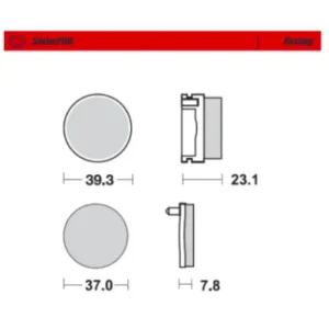 Pastillas de freno trasero RACING SERIES MOTOMASTER 092511 sinterizadas YFS 200 BLASTER