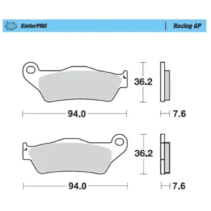 Pastillas freno del/tras RACING GP MOTOMASTER 093012 sinterizadas GASGAS HUSABERG HUSQVARNA KTM SHERCO YAMAHA