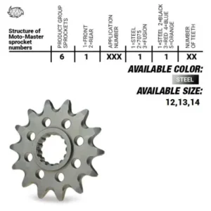 Piñon de ataque MOTOMASTER Kawasaki KXF 250 04-05 Suzuki RMZ 250 04-06