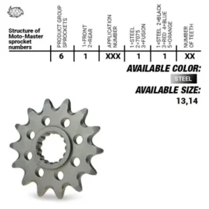 Piñon de ataque MOTOMASTER Yamaha YFM 250 R Raptor 08-13