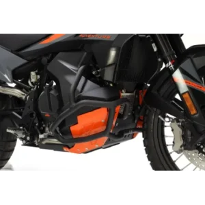 Protector de carter trail aluminio negro con lateral naranja CROSSPRO KTM 890 Adventure 2023