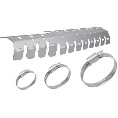 Protector de escape 2t universal aluminio CROSSPRO plata texturado