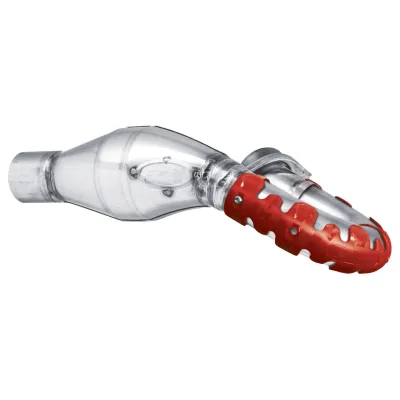 Protector de escape Polisport 4T Armadillo versión largo Rojo