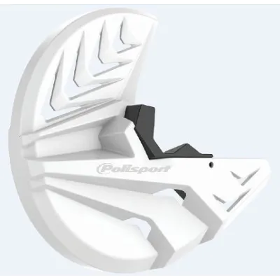 Protector disco y horquilla inferior Polisport GASGAS EC 250 300 350 09-16 XC 17-20 RIEJU MR 21-23 Blanco