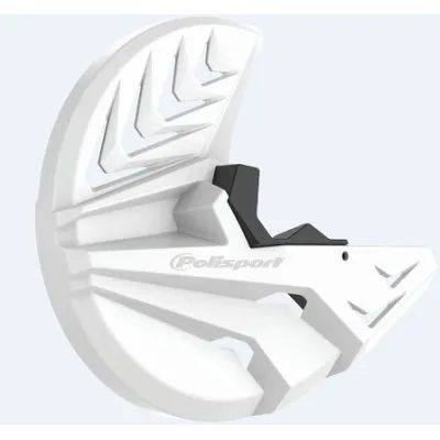 Protector disco y horquilla inferior Polisport HONDA CRF 250R 450R 10-14 Blanco