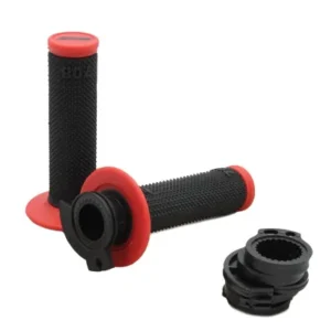 Puños Lock-On para mando de gas PROGRIP 708-149 rojo negro doble densidad